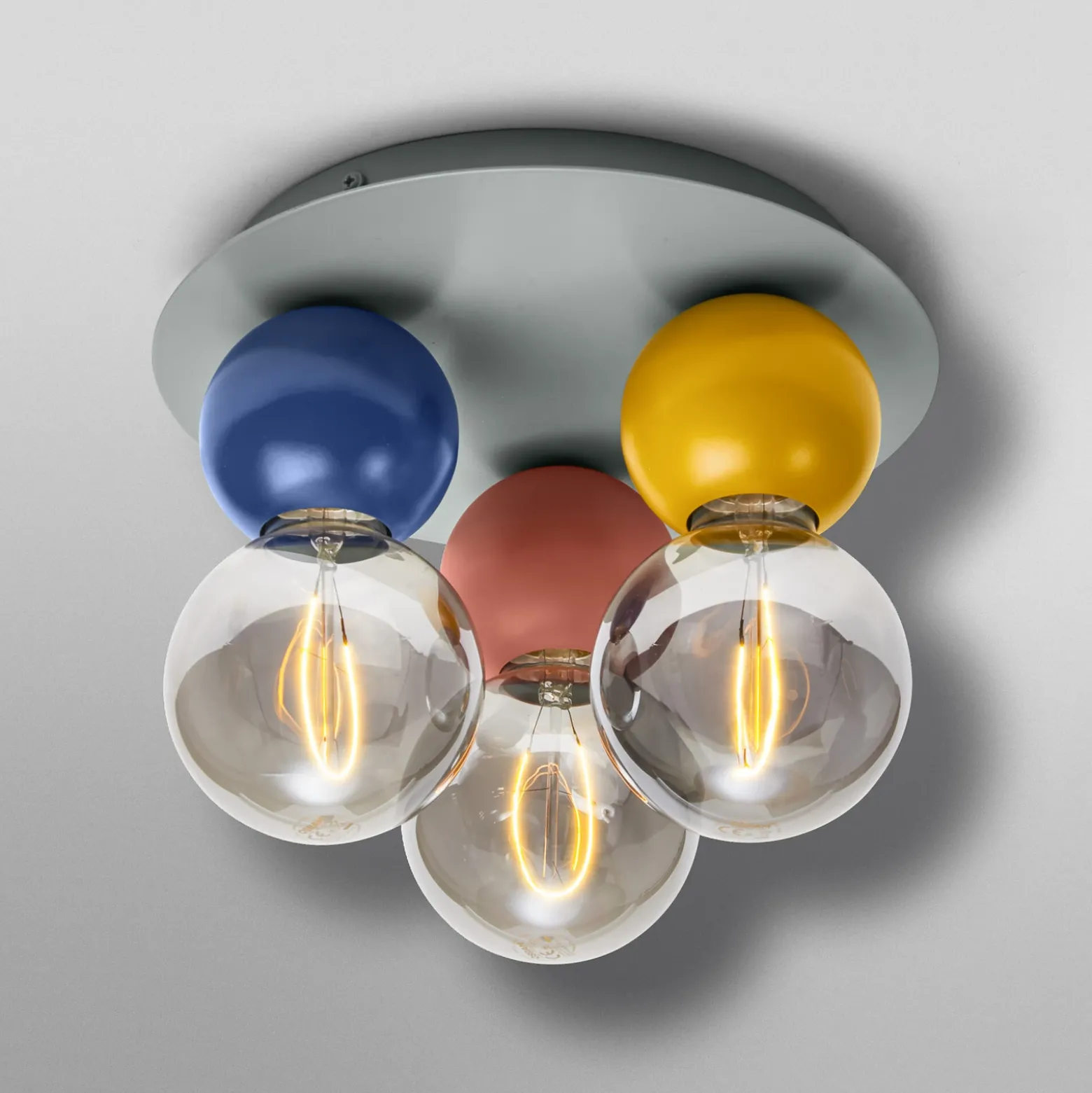 Lámpara de techo OSRAM Decor Bubble, 3 luces, acero, multicolor, E27