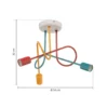 Lámpara de techo Oxford 3 luces naranja/rojo/turquesa