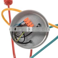 Lámpara de techo Oxford 3 luces naranja/rojo/turquesa