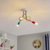 Lámpara de techo Oxford 3 luces naranja/rojo/turquesa