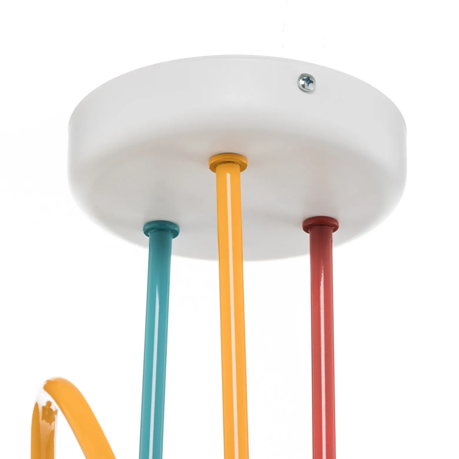 Lámpara de techo Oxford 3 luces naranja/rojo/turquesa