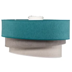 Lámpara de techo Pastell Trio 45 cm turquesa/gris/gris claro