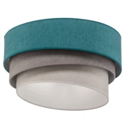 Lámpara de techo Pastell Trio 45 cm turquesa/gris/gris claro