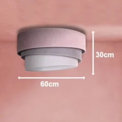 Lámpara de techo Pastell Trio Ø 60 cm rosa/gris/gris claro