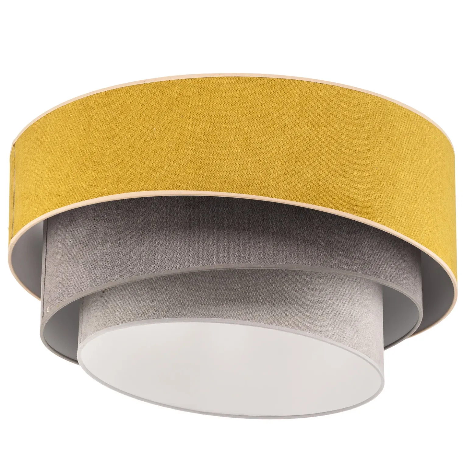 Lámpara de techo Pastell Trio Ø 60 cm mostaza/gris/gris claro