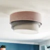 Lámpara de techo Pastell Trio Ø 45 cm rosa/gris/gris claro