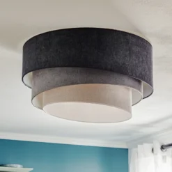Lámpara de techo Pastell Trio Ø 60 cm en 3 tonos de gris