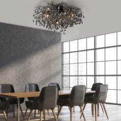 Lámpara de techo Paul Neuhaus Icicle, 14 luces, negra