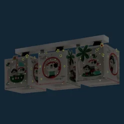 Lámpara de techo Pirat de 3 luces para la habitación de los niños