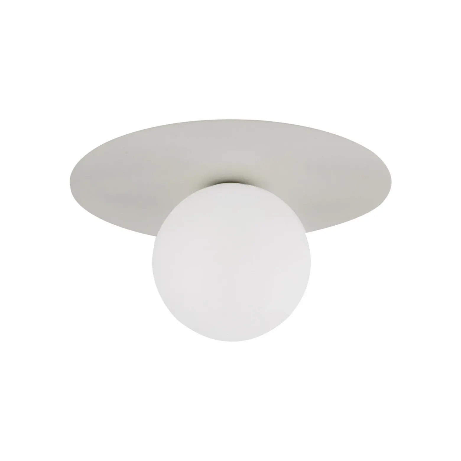 Lámpara de techo Pixie, beige, cristal, Ø 25 cm, esfera, G9
