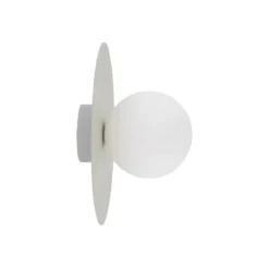 Lámpara de techo Pixie, beige, cristal, Ø 25 cm, esfera, G9