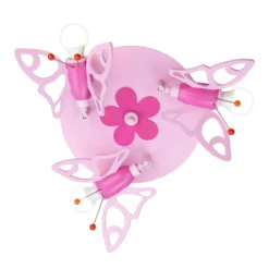 Lámpara de techo Polilla para las niñas, 3 luces