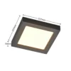 Lámpara de techo Prios LED Alette, negra, 18 W, CCT, atenuable