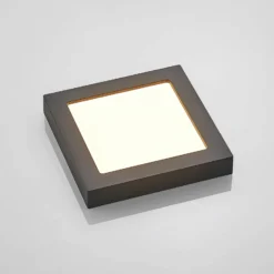 Lámpara de techo Prios LED Alette, negra, 18 W, CCT, atenuable