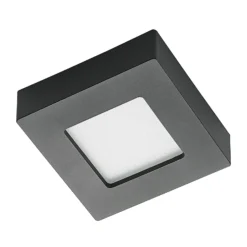 Lámpara de techo Prios LED Alette, negra, 6 W, CCT, atenuable