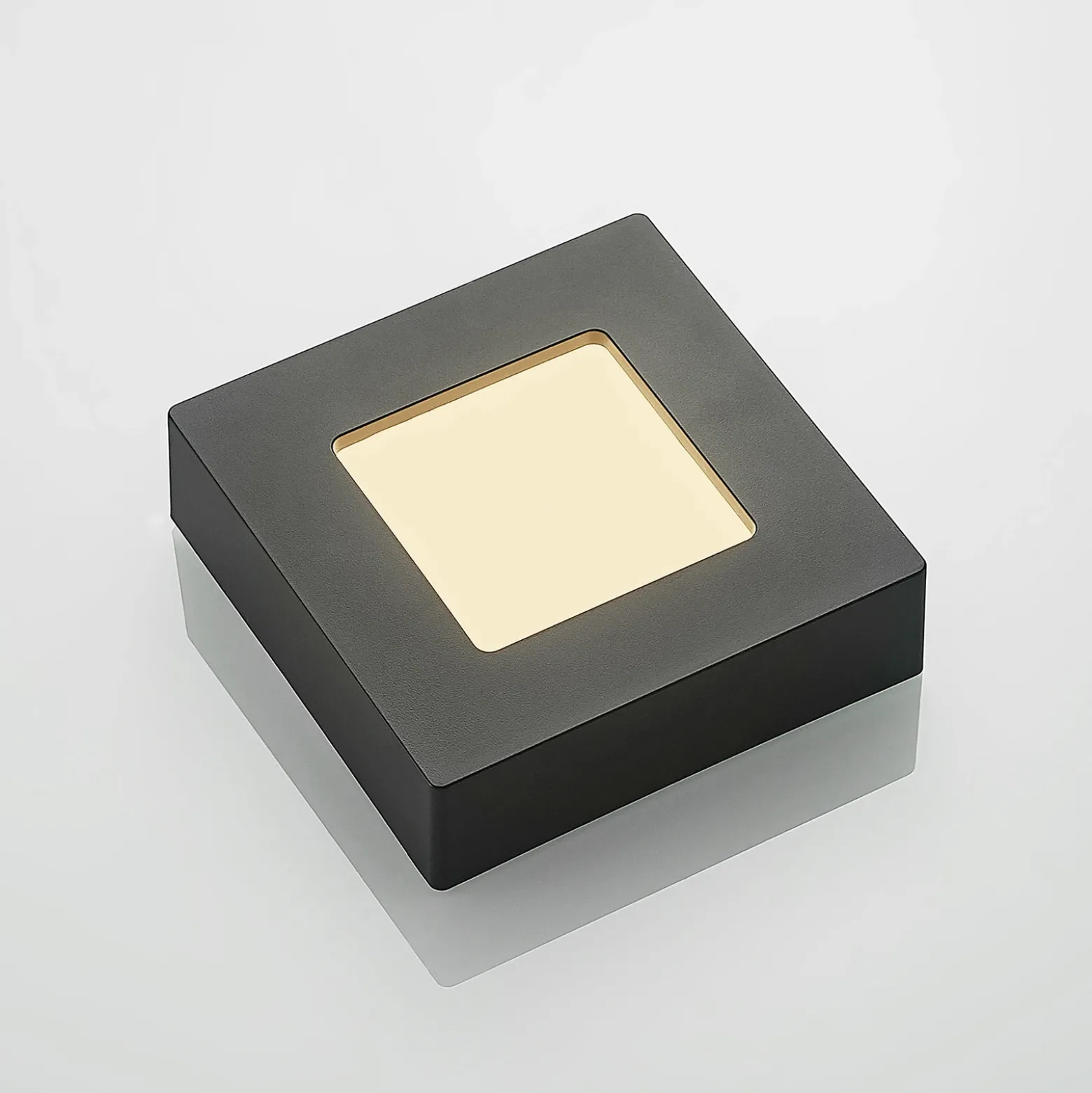 Lámpara de techo Prios LED Alette, negra, 6 W, CCT, atenuable