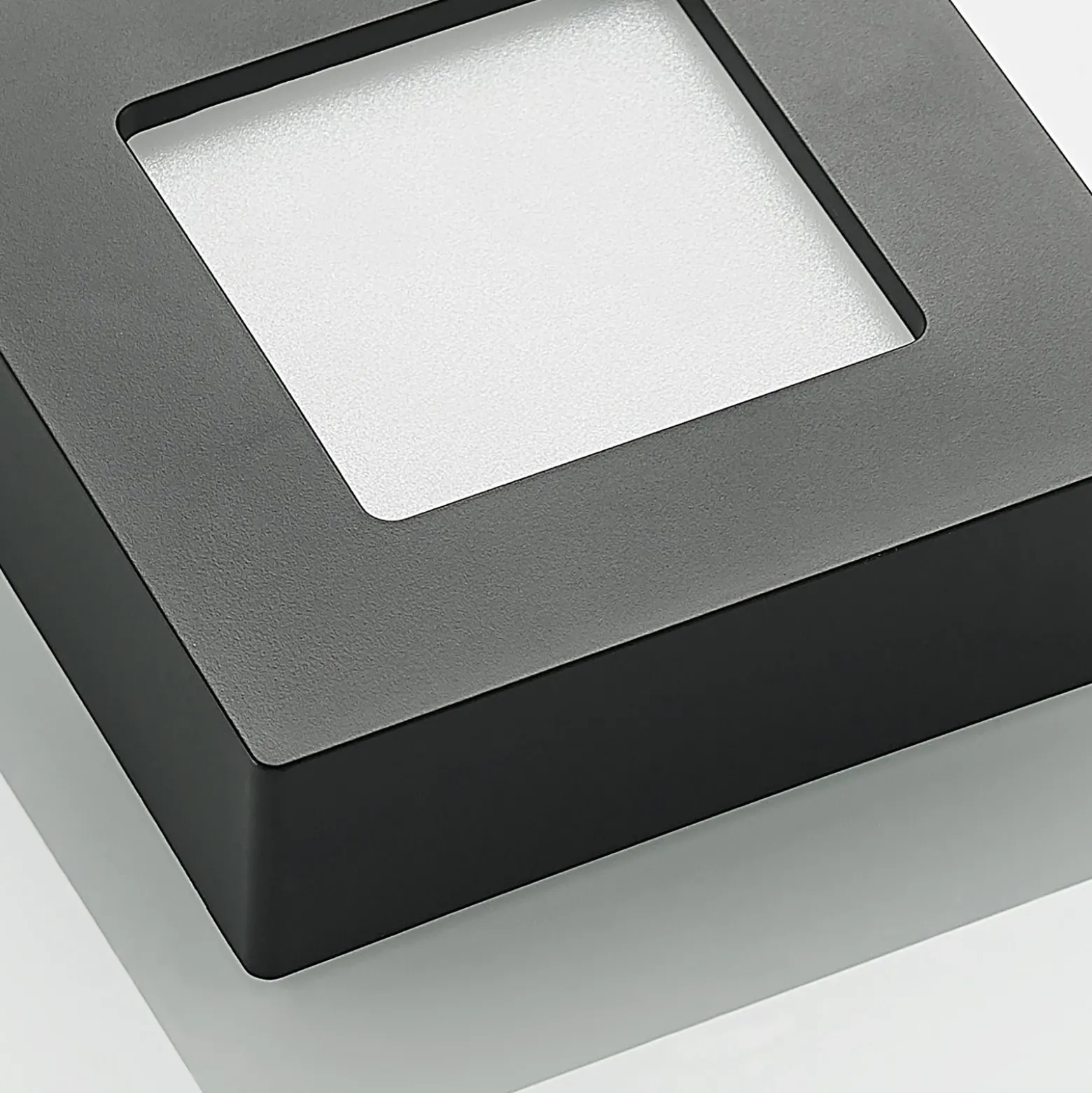 Lámpara de techo Prios LED Alette, negra, 6 W, CCT, atenuable