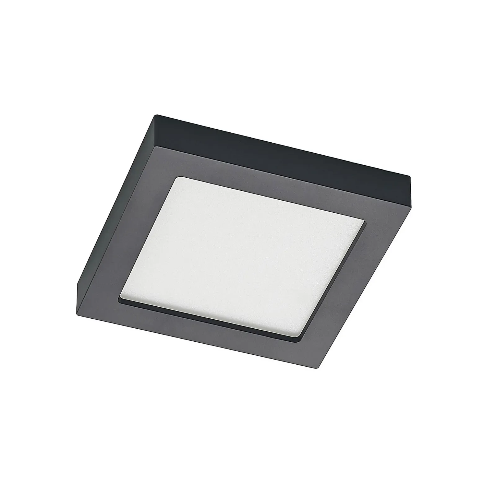 Lámpara de techo Prios LED Alette, negra, 18 W, CCT, atenuable