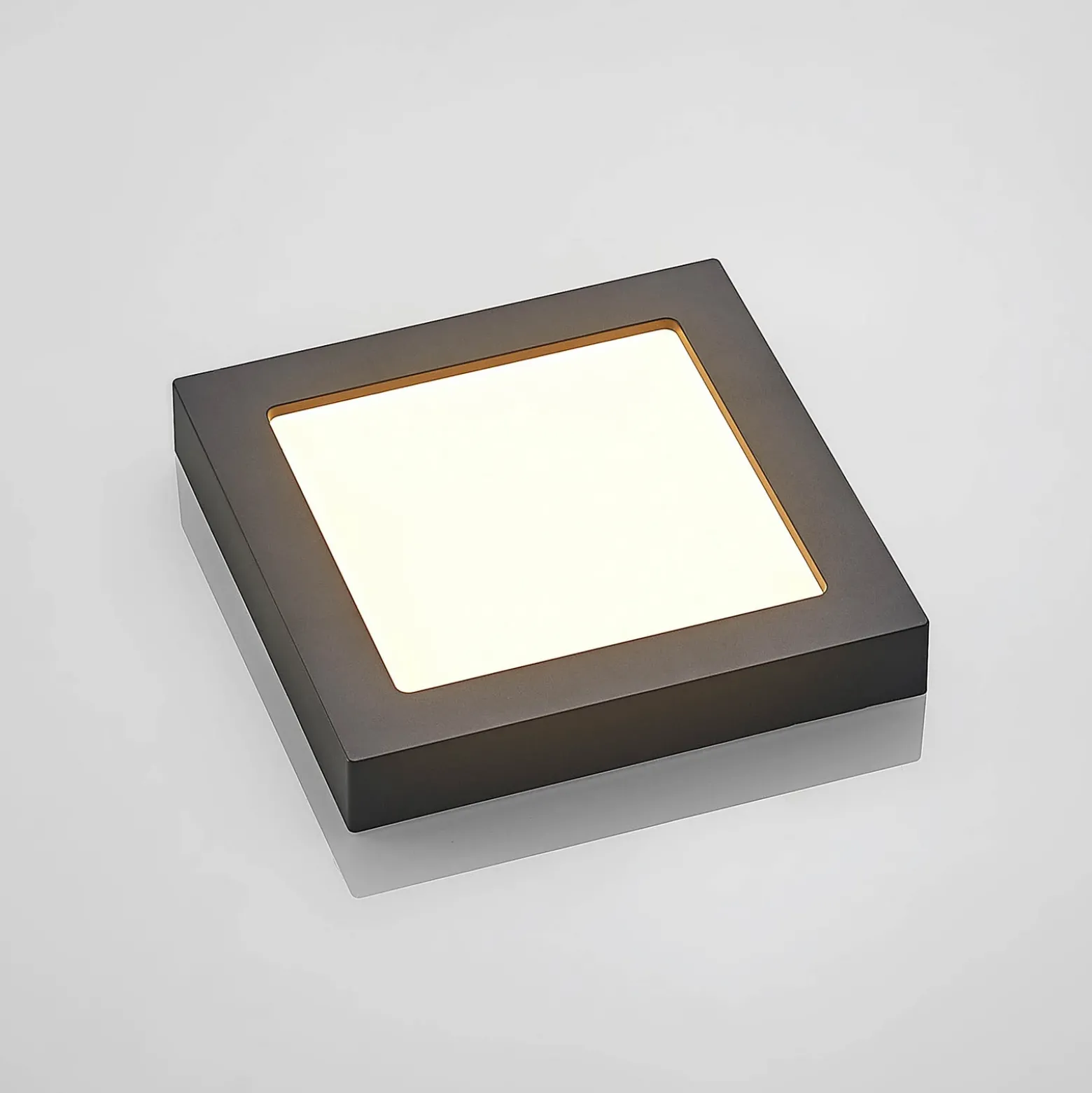 Lámpara de techo Prios LED Alette, negra, 18 W, CCT, atenuable