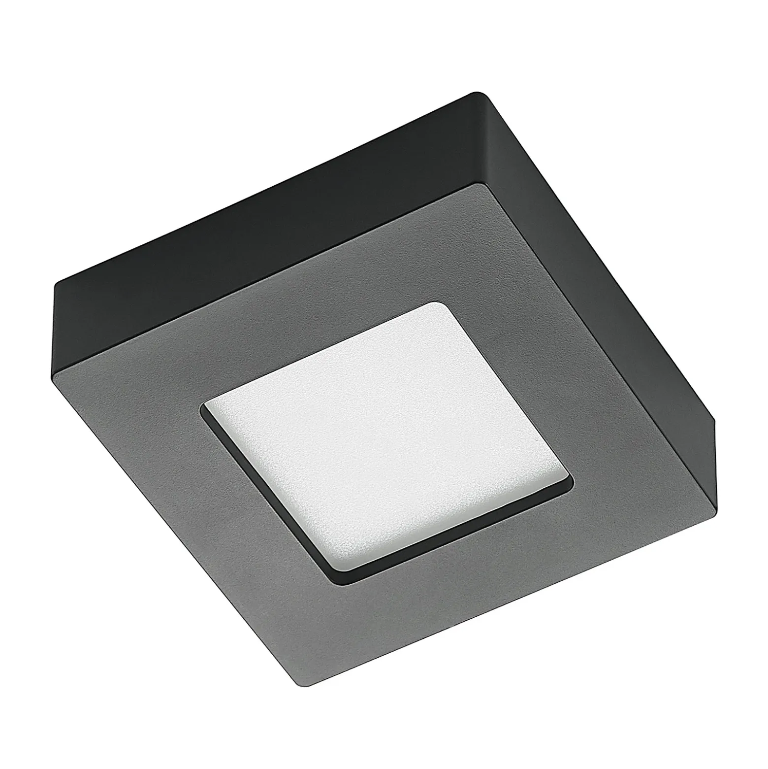Lámpara de techo Prios LED Alette, negra, 6 W, CCT, atenuable