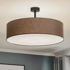 Lámpara de techo Rondo con distancia, gris Ø 60 cm