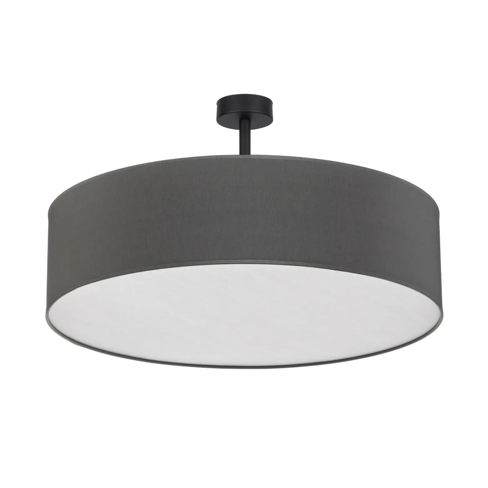 Lámpara de techo Rondo con distancia, gris Ø 60 cm