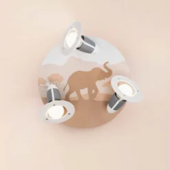 Lámpara de techo Scandi Savanne, naranja, Ø 29 cm, 3 luces