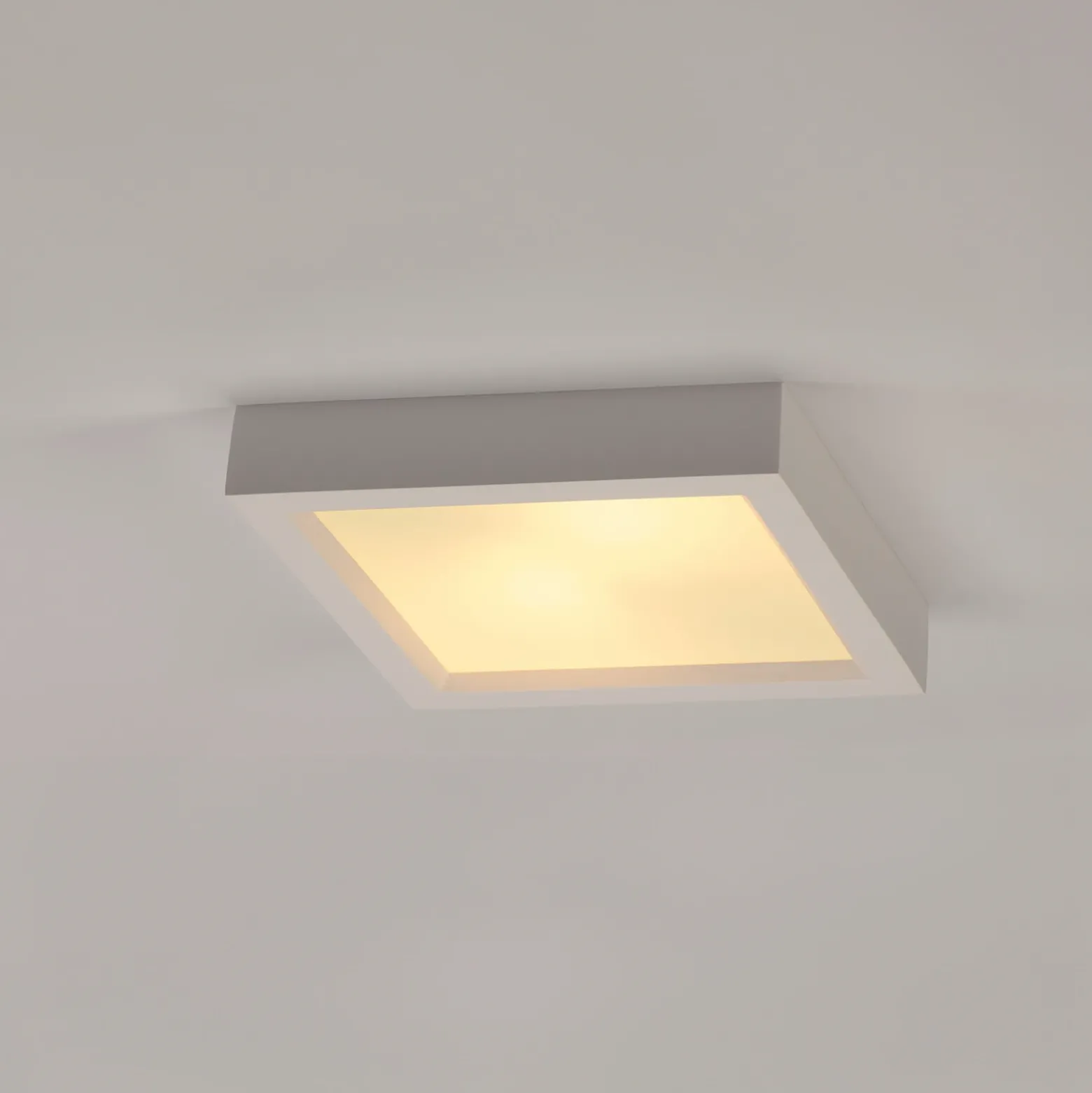 Lámpara de techo SLV Plastra 104, blanca, escayola, anchura 25 cm