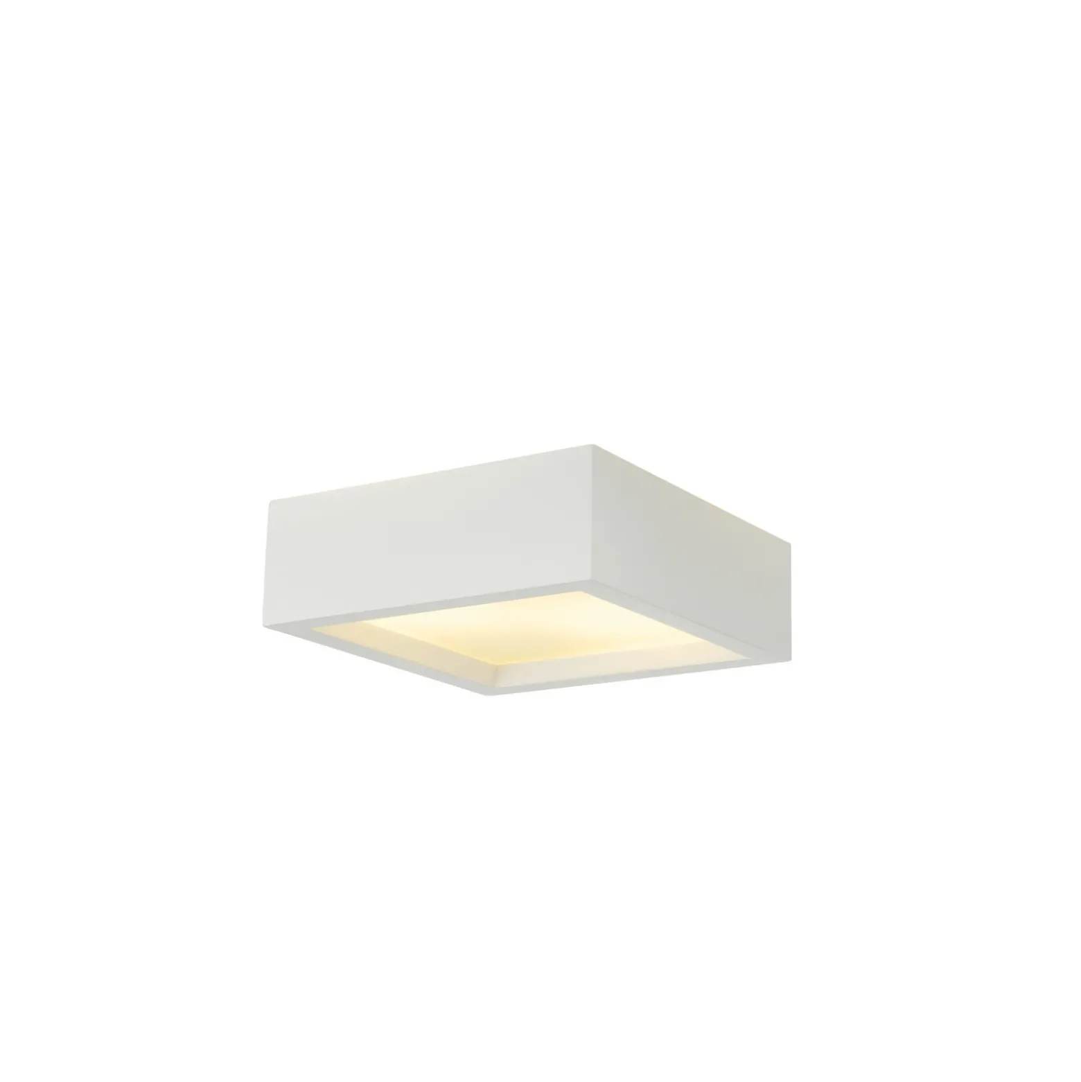 Lámpara de techo SLV Plastra 104, blanca, escayola, anchura 25 cm