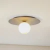 Lámpara de techo solar, negro/ópalo, 1 luz