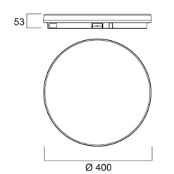 Lámpara de techo Start Surface Slim de Sylvania, Ø 40 cm, IP54, atenuable.