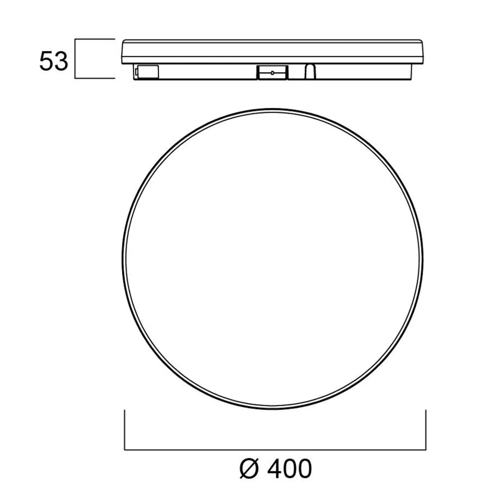 Lámpara de techo Start Surface Slim de Sylvania, Ø 40 cm, IP54, atenuable.