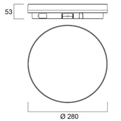 Lámpara de techo Start Surface Slim de Sylvania, Ø28 cm, sensor, IP54