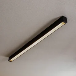 Lámpara de techo Straight negra de 122 cm