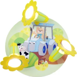 Lámpara de techo Tractor con dibujos de granja
