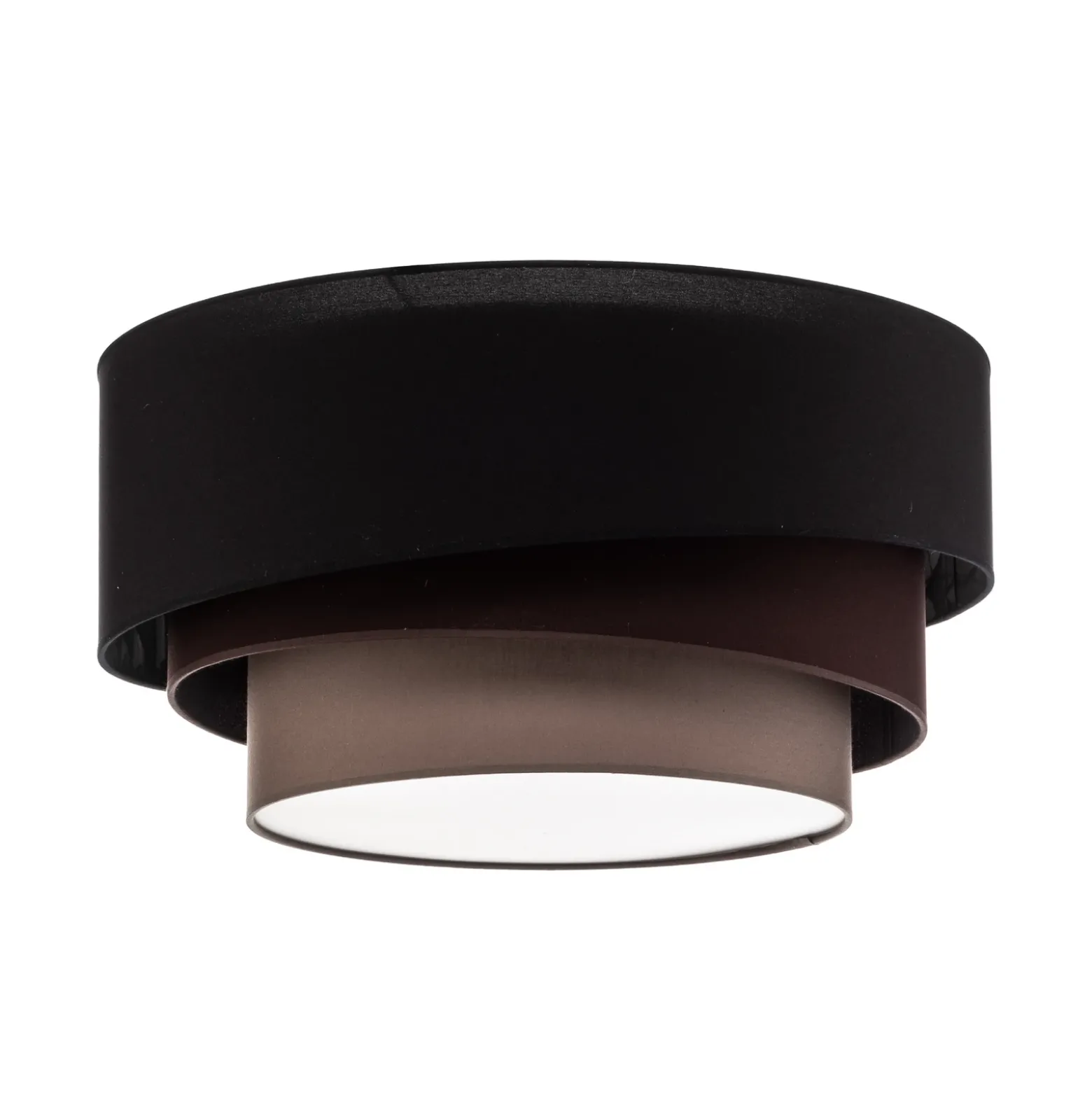 Lámpara de techo Trio Max, negro/tierra/cappuccino, Ø 60 cm