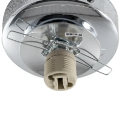 Lámpara de techo Ufo, cromada/blanca, Ø 18 cm, cristal, G9