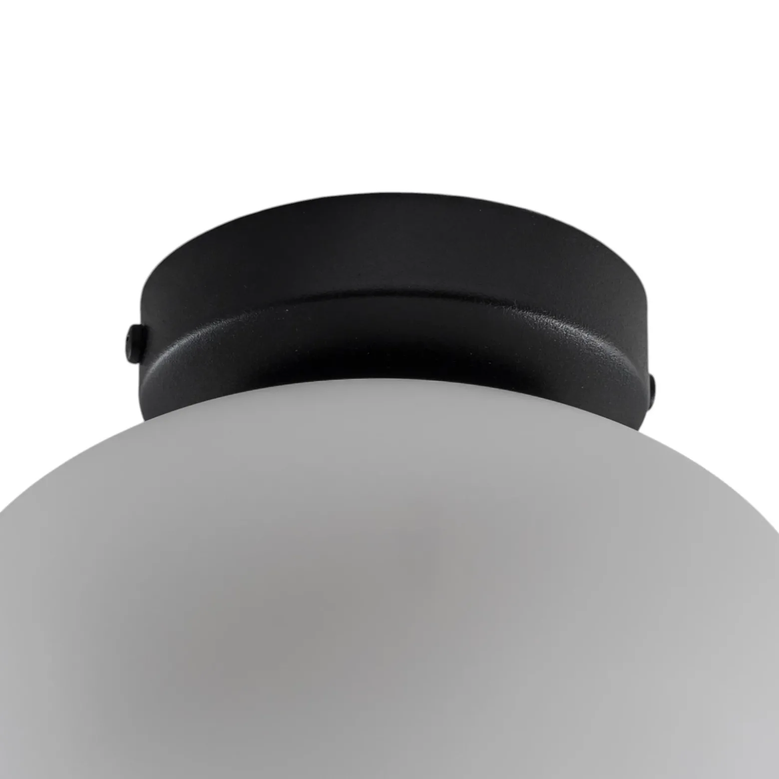 Lámpara de techo Ufo, negro/blanco, Ø 18 cm, cristal, G9