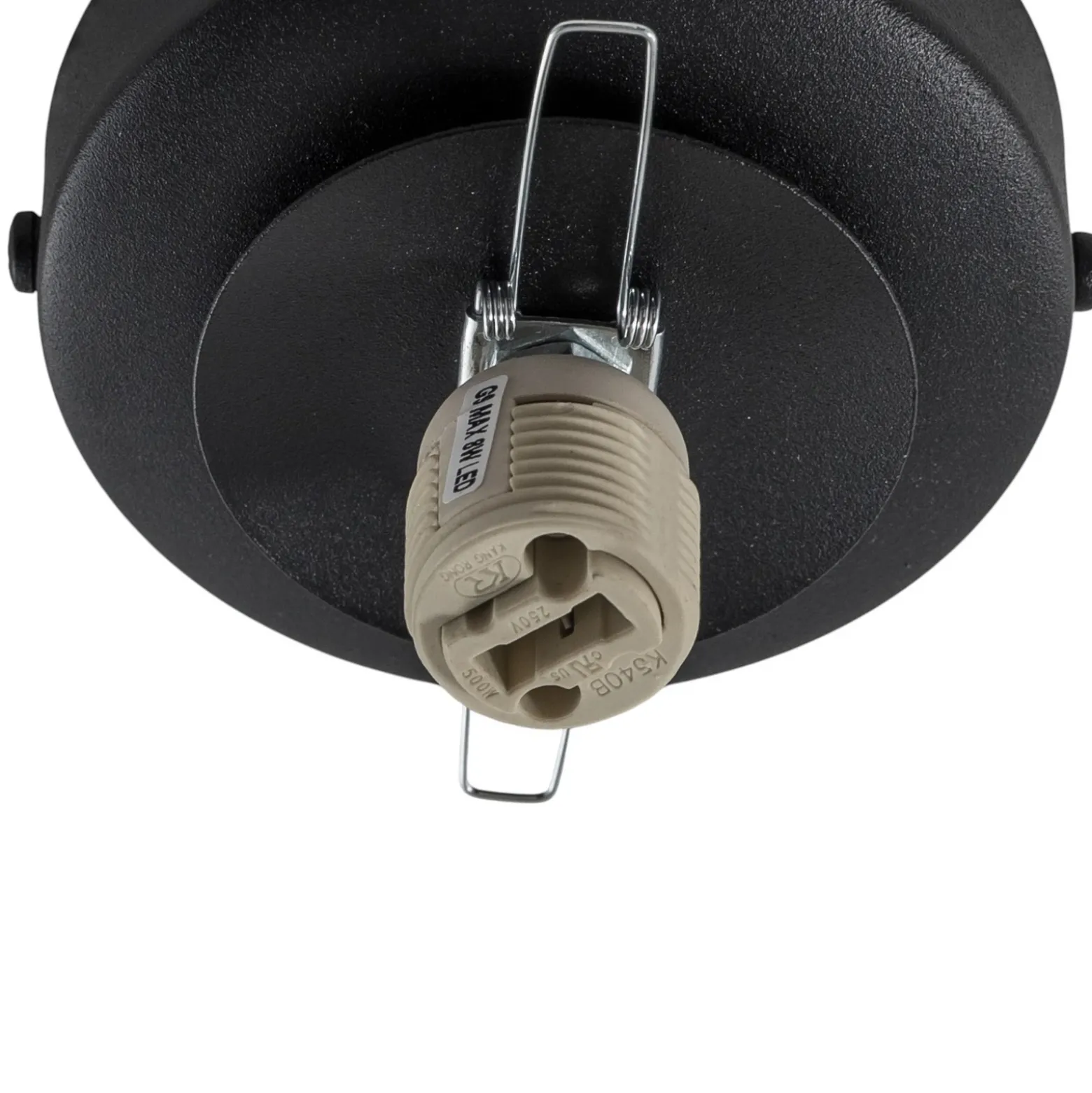 Lámpara de techo Ufo, negro/blanco, Ø 18 cm, cristal, G9