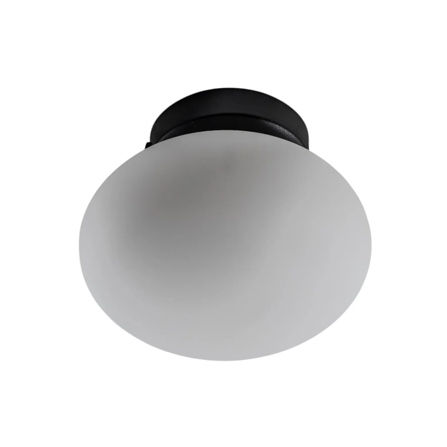 Lámpara de techo Ufo, negro/blanco, Ø 18 cm, cristal, G9