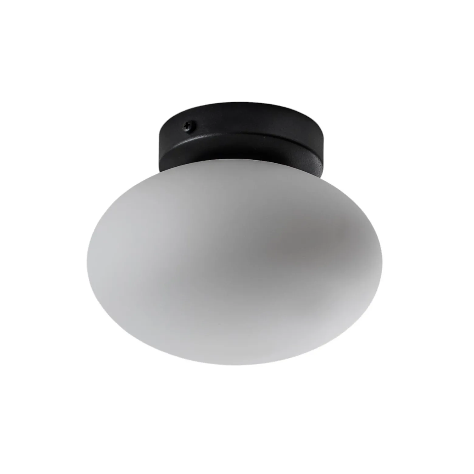 Lámpara de techo Ufo, negro/blanco, Ø 18 cm, cristal, G9