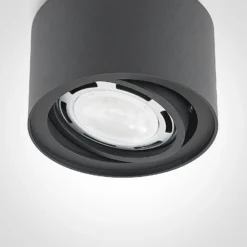 Lámpara de techo Walisa de Arcchio, Ø 15 cm, negra, metal, GU10