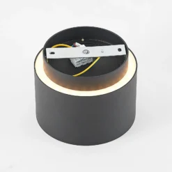 Lámpara de techo Walisa de Arcchio, Ø 15 cm, negra, metal, GU10