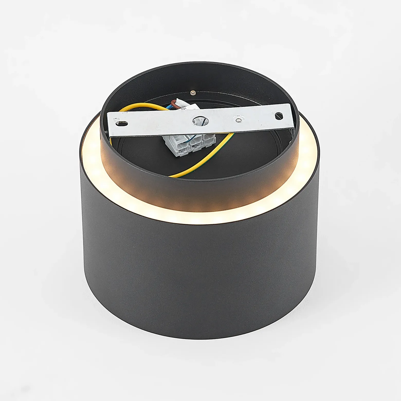 Lámpara de techo Walisa de Arcchio, Ø 15 cm, negra, metal, GU10