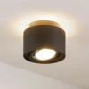 Lámpara de techo Walisa de Arcchio, Ø 15 cm, negra, metal, GU10