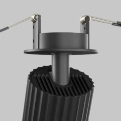 Lámpara empotrable Calipso de Maytoni, negra, orientable, GU10