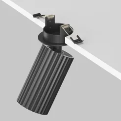 Lámpara empotrable Calipso de Maytoni, negra, orientable, GU10