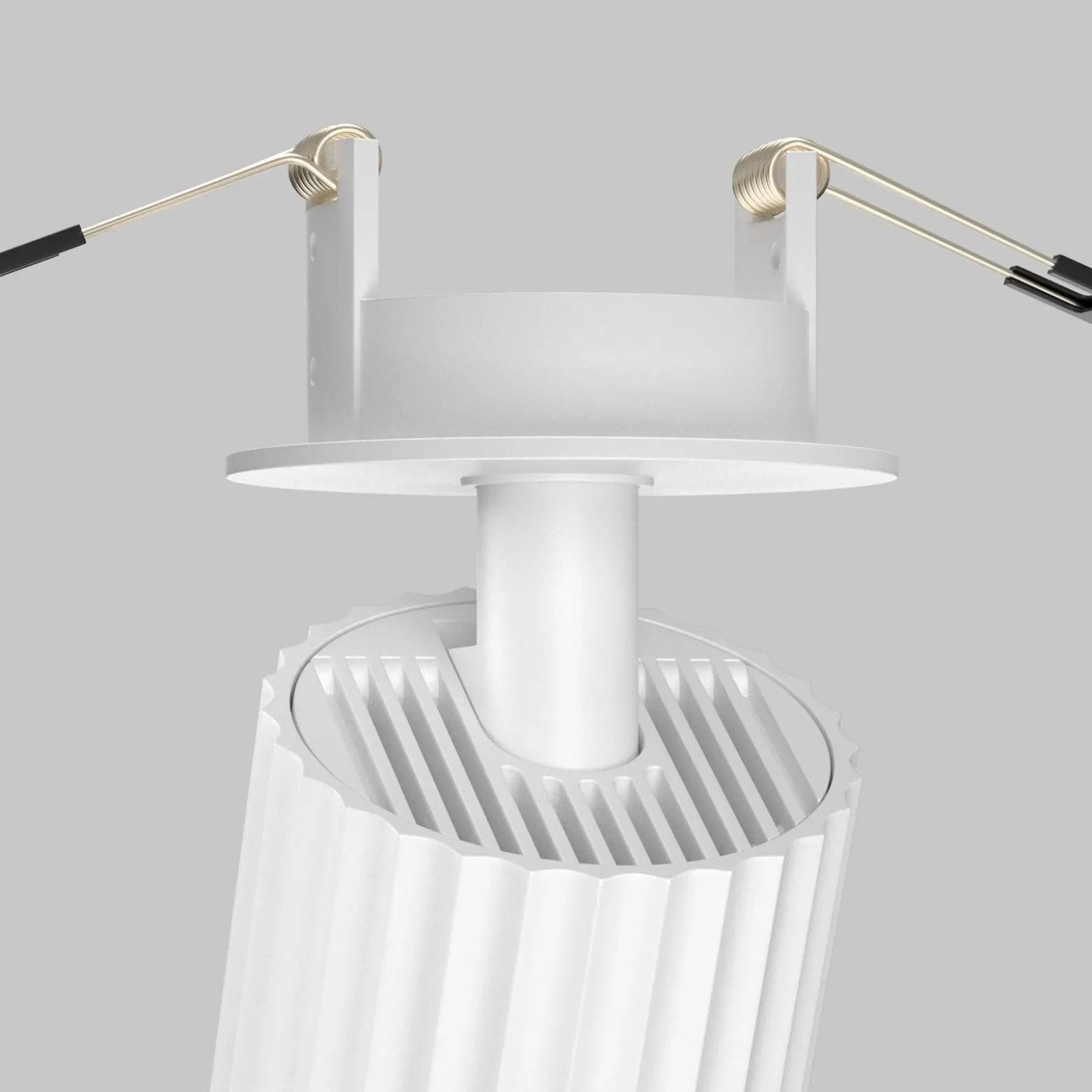 Lámpara empotrable Calipso de Maytoni, blanca, orientable, GU10