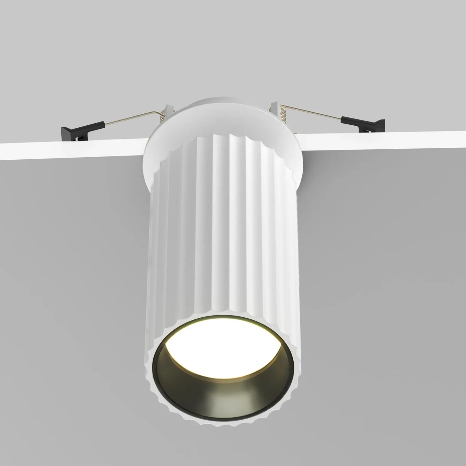 Lámpara empotrable Calipso de Maytoni, blanca, orientable, GU10