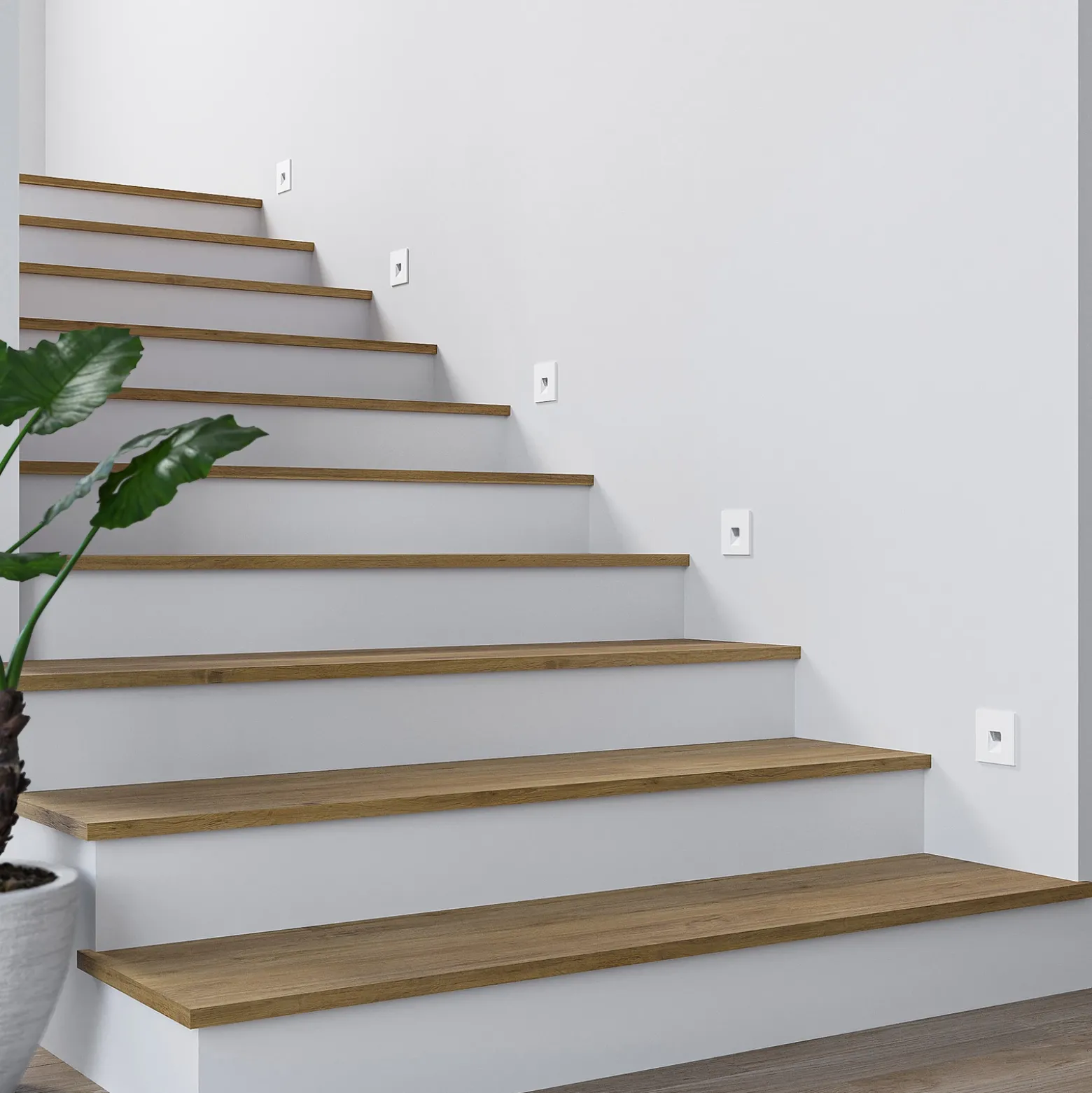 Lámpara empotrable LED Arcchio Vexi, 7,5 cm x 7,5 cm, blanca, CCT